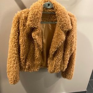 BLANKNYC Crop Teddy Jacket